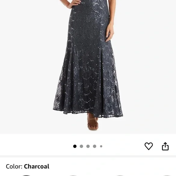 R&M Richards Gray Short Sleeve Formal Size 10 - Picture 8 of 10